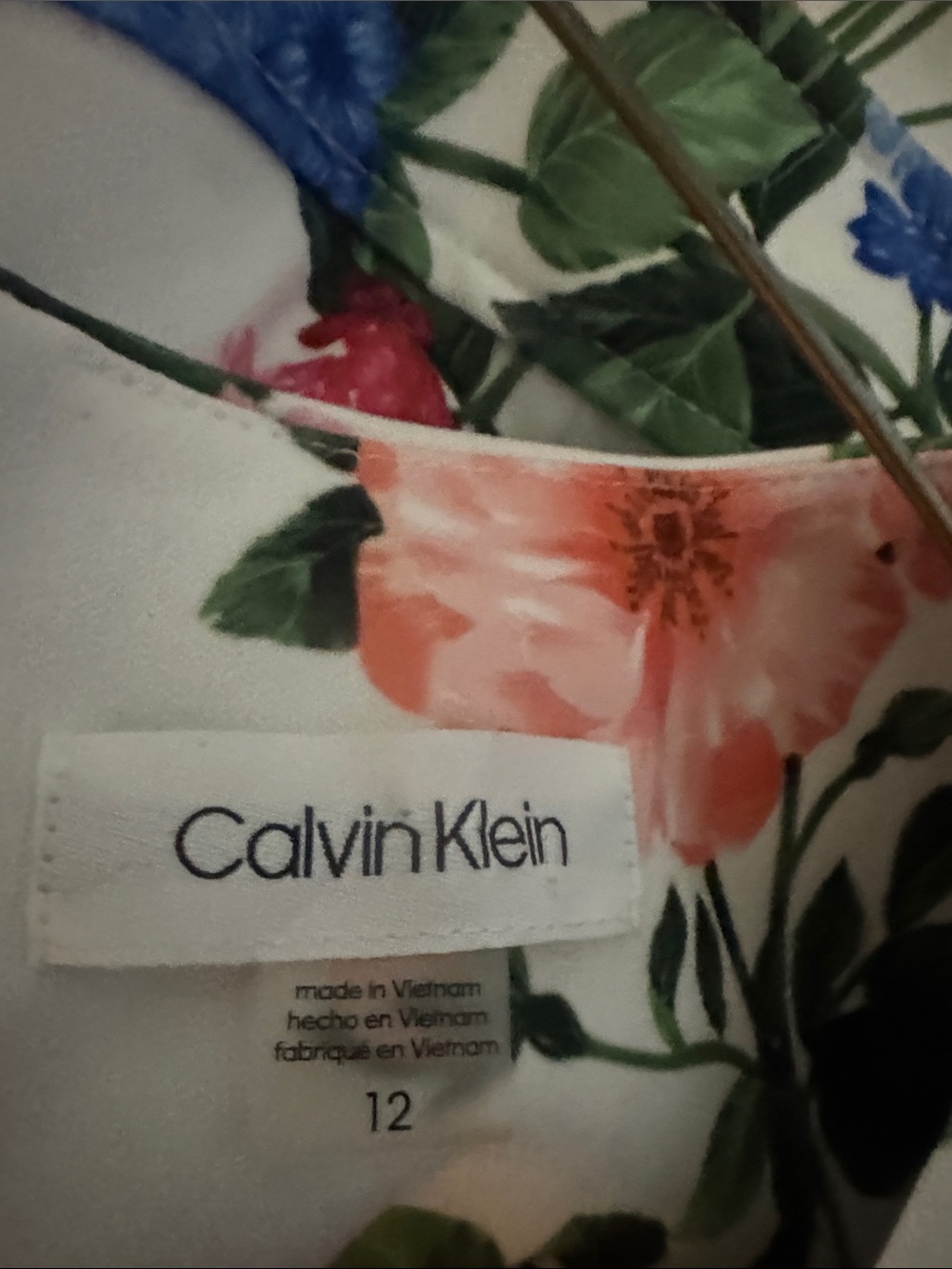 Calvin Klein' Floral Fit-and-Flare Dress size 12 - Picture 4 of 4